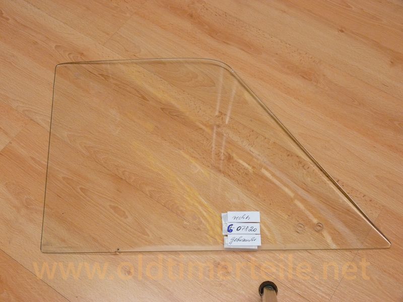 Sliding window, used, possibly with larger and/or smaller scratches, for Cabrio Isetta, export version, right side