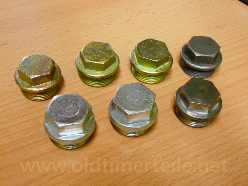 Plug screw, Original BMW, zinc plated, used as remove, scrre head checked, hexagonal maybe a little bit damaged, inventory-managed under 3-009